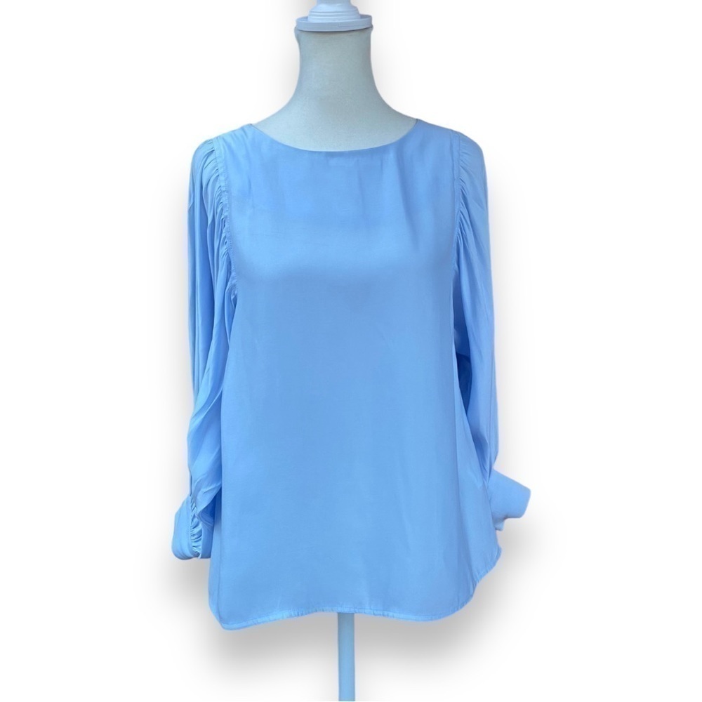 See U Soon Periwinkle Balloon Sleeve Blouse Size Extra Small
